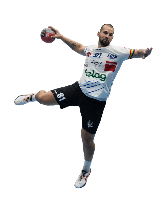 SC-Ferlach-Spieler im Sprungwurf